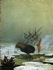 Sea Canvas Paintings - Wreck in the Sea of Ice